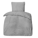 Bettwäsche Winter Plüsch Samt Touch Fleece Uni  155x220 80x80cm