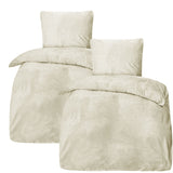 Bettwäsche Winter Plüsch Samt Touch Fleece Uni  155x220 80x80cm