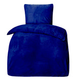 Bettwäsche Winter Plüsch Samt Touch Fleece Uni  155x220 80x80cm