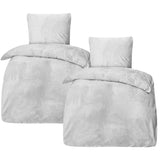 Bettwäsche Winter Plüsch Samt Touch Fleece Uni  155x220 80x80cm