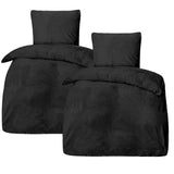 Bettwäsche Winter Plüsch Samt Touch Fleece Uni  155x220 80x80cm