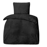 Bettwäsche Winter Plüsch Samt Touch Fleece Uni  155x220 80x80cm