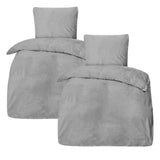 Bettwäsche Winter Plüsch Samt Touch Fleece Uni  155x220 80x80cm