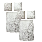 Baumwolle Satin Bettwäsche Blumen Grau 135x200 80x80