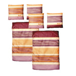 Baumwolle Bettwäsche Streifen Orange Lila 135x200 80x80cm