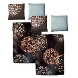 Baumwolle Satin Bettwäsche Punkte Schwarz Bunt 135x200 80x80