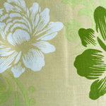 Baumwolle Satin Bettwäsche Blumen Grün 135x200 80x80