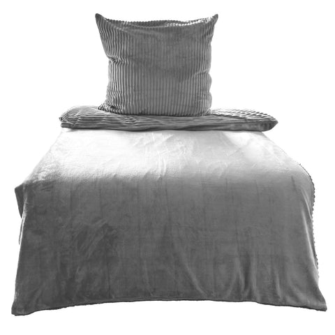 Bettwäsche Winter Plüsch Cashmere Cord Fleece 155x220 80x80 – aboutyourhome