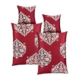 Satin Bettwäsche Baumwolle Ornamente Rot 155x220 80x80cm