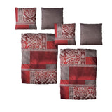 Satin Bettwäsche Baumwolle Ornamente Rot 155x220 80x80cm
