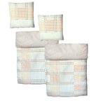 Baumwolle Satin Bettwäsche punkte orange weiß 155x220 80x80