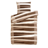 Hochwertige Biber Bettwäsche Baumwolle Streifen 155x220 80x80