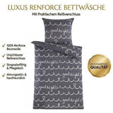 Renforce Bettwäsche Baumwolle Grau Goodnight 135x200 80x80cm