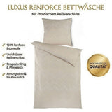 Renforce Bettwäsche Baumwolle Grafisch Beige 135x200 80x80cm