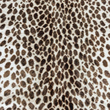 Leoparden Teppich Kunstfell Braun Weiß 160x185cm Fellimitat Pflegeleicht Felloptik