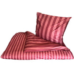 Hochwertige Flanell Bettwäsche Streifen Rot 2tlg.4tlg. diverse Größen