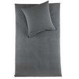 Hochwertige Musselin Bettwäsche Baumwolle 135x200 80x80cm Dunkelgrau