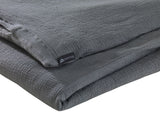 Hochwertige Musselin Bettwäsche Baumwolle 135x200 80x80cm Dunkelgrau