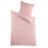 Bettwäsche Baumwolle Chambray Uni Rosa 135x200 80x80cm