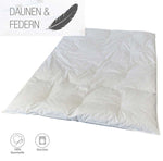 Bettdecke Feder Daune Oberbett Luxus 135x200cm Baumwolle Natur Hotel Pension Steppdecke