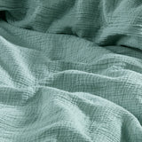 Hochwertige Musselin Bettwäsche Baumwolle 135x200 80x80cm Hellgrün
