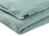 Hochwertige Musselin Bettwäsche Baumwolle 135x200 80x80cm Hellgrün