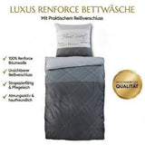 Renforce Bettwäsche Baumwolle Home Grau 135x200 80x80cm
