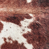 Kuhfell Teppich Kunstfell Braun Weiß 190x210cm Fellimitat Pflegeleicht Felloptik