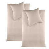 Hochwertige Musselin Bettwäsche Baumwolle 135x200 80x80cm Natur