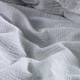 Hochwertige Musselin Bettwäsche Baumwolle 135x200 80x80cm Hellgrau