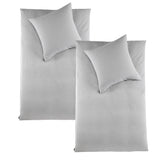 Hochwertige Musselin Bettwäsche Baumwolle 135x200 80x80cm Hellgrau