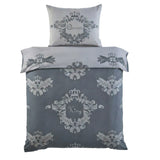 Renforce Bettwäsche Baumwolle King & Queen Grau 135x200 80x80cm
