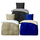 Wendebettwäsche Winter Cashmere Touch Fleece Uni 135x200 80x80cm