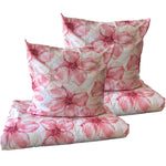 Bettwäsche Baumwolle 135x200 / 80x80 cm Set 2tlg. 4tlg. Blume Rosa