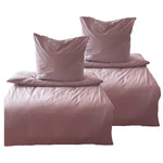 Bio Bettwäsche Baumwolle Satin 155x220 80x80 Set 2tlg. 4tlg. rosa grau mintgrün