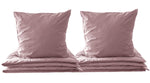 Bio Bettwäsche Baumwolle Satin 135x200 80x80 Set 2tlg. 4tlg. grau rosa mintgrün