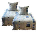 Bettwäsche Fleece Winter Karos Blau Grau 2tlg. 4tlg. 135x200 80x80