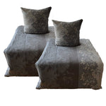 Bettwäsche Fleece Winter Blumen Grau 2tlg. 4tlg. 135x200 80x80