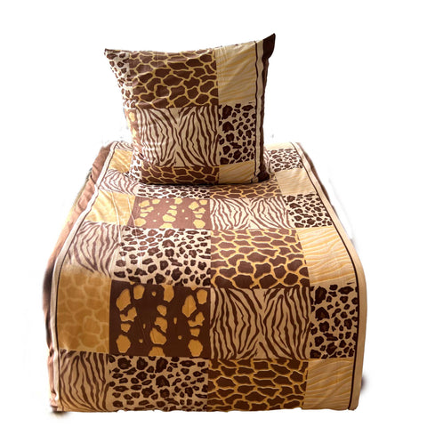 Bettwäsche Fleece Winter Tiger Tiere Safari  2tlg. 4tlg. 135x200 80x80