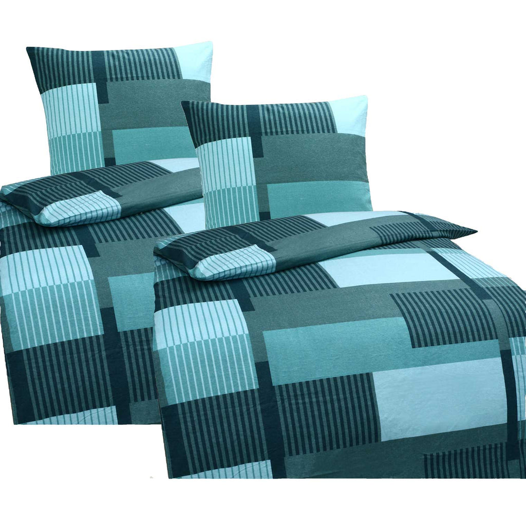 Hochwertige Biber Bettwäsche Baumwolle Grafisch 155x220 80x80 – aboutyourhome