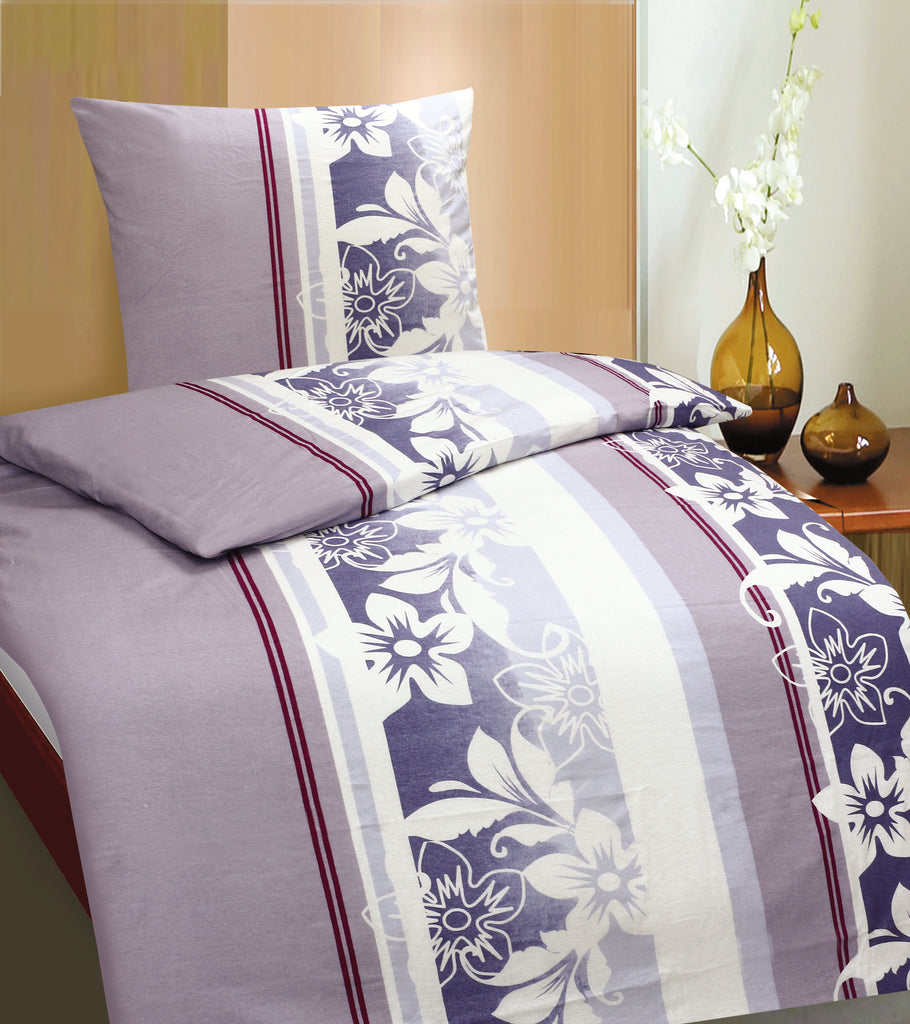 Hochwertige Biber Bettwäsche Baumwolle Blumen 135x200 80x80 – aboutyourhome
