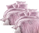 Bettwäsche Baumwolle 135x200 80x80 Set 2tlg. 4tlg. Blumen Ornamente Rosa