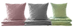 Bio Bettwäsche Baumwolle Satin 155x220 80x80 Set 2tlg. 4tlg. rosa grau mintgrün