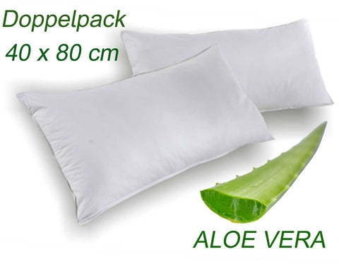 Kopfkissen Aloe Vera 2er Pack 40x80 cm Hotel Pension