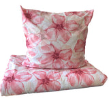 Bettwäsche Baumwolle 135x200 / 80x80 cm Set 2tlg. 4tlg. Blume Rosa